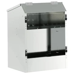Hranilica za zečeve Srebrno 64.5 x 25.5 x 45.5 cm Cinkani čelik