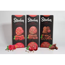 Stevian Inegralni keks, Miks od 3 kutije Stevian dark, Stevian malina, Stevian višnja