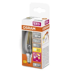 Svetilka OSRAM LED E14 4W GLOWdim prozorna
