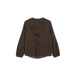 s.Oliver BLACK LABEL Bluza temno rjava