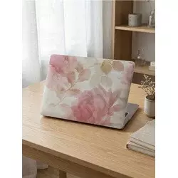 Sinsay - Nalepnica za laptop sa cvetnim motivom - pastelno roze