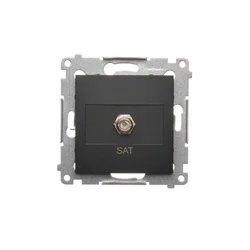 shumee Črn modul S54 DASF1.01/49 enojna SAT vtičnica