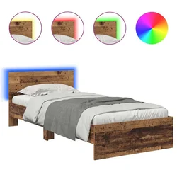 Vidaxl Konstrukcija postelje Star les 100 x 200 cm Konstruiran les