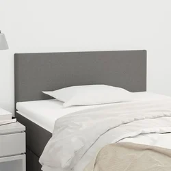 Vidaxl Posteljno vzglavje temno sivo 80x5x78/88 cm blago