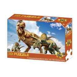 Sestavljanka 3D - Tyrannosaurus Rex VS Triceratops