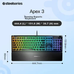SteelSeries Tastatura, Žičana, Crna