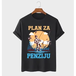 MAFIMI Muška majica Plan za penziju, Crna