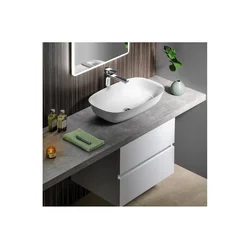 Sapho - Ploča za umivaonik AVICE 150x49,5 cm siva/cement