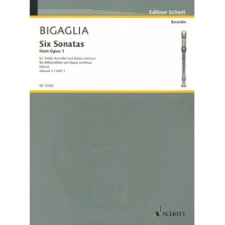 BIGAGLIA:SIX SONATAS OP.1