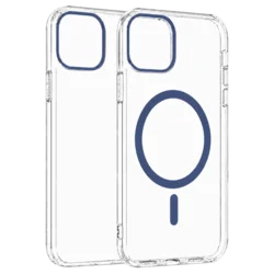 Transparent Color Ring MagSafe maska za iPhone 15 Pro – Plava