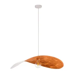 Luster na sajli LEAF 1xE27/15W/230V bela/bakarna