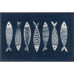 wash+dry PREDPRAŽNIK Fish Tango 50/75 cm potiskano modra