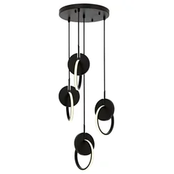 Opviq Luster Av 1874 4T Bsy, 4 x LED, Metalni, Crni