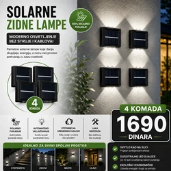 Zidne solarne lampe - 4 komada