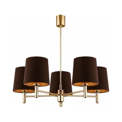 Brilagi - Luster na šipci MONTE 5xE27/15W/230V braon/zlatna