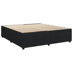 Vidaxl Posteljni okvir brez vzmetnice črn 200x200 cm žamet