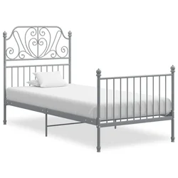 Okvir za krevet sivi metalni 90 x 200 cm