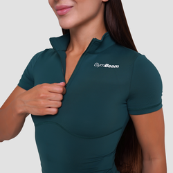GymBeam Women‘s Ignite Cropped T-shirt Dark Green
