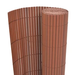 Dvostrana vrtna ograda PVC 90 x 500 cm smeđa
