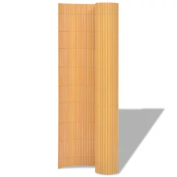 vidaXL Dvostranska vrtna ograja 150x300 cm rumena