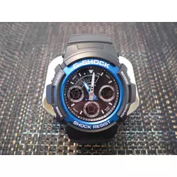 CASIO moška ročna ura AW-591-2AER, črna-modra
