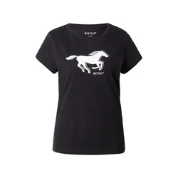 MUSTANG Majica LOA  črna / bela
