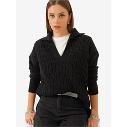 Bianco Lucci Pulover Pullover črna