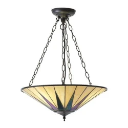 Endon 70754 - Luster na lancu Tiffany DARK STAR 3xE27/60W/230V prečnik 49 cm