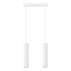 Sollux SL.1536 - Luster na sajli KARBON 2xGU10/10W/230V beli
