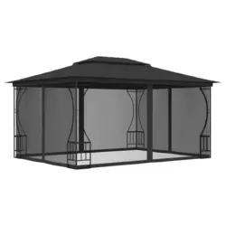 Den Paviljon z zavesami 300x400x265 cm antraciten