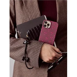 Sinsay - Futrola za iPhone 15 sa motivom mašne - maroon