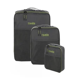 Travelite Packing Cubes S,M,L Anthracite Set 838135 Siva