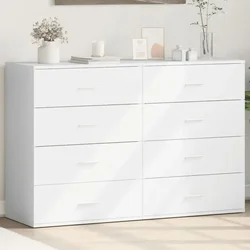Komoda 2 kom bijela 60x39x80 cm od konstruiranog drva