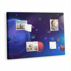 tulup.si Plošča iz plute Planeti galaxy 100x70 cm Kovinski zatiči