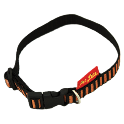 Pet Line Ogrlica za pse, 10mm, 20-31cm, Crno-narandžasta