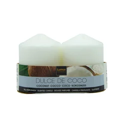 Set mirisnih sveća Coco 135gr 2/1 bele Lumar