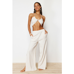 Trendyol Bridal Ecru Woven Linen Blend Blouse and Pants Suit