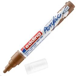 Akrilni marker E-5100 medium 2-3mm obli vrh Edding braon