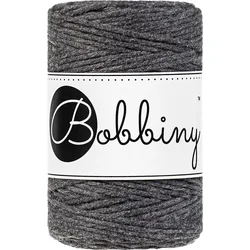 Bobbiny Macrame Cord 1,5 mm 100 m Charcoal Vrvica