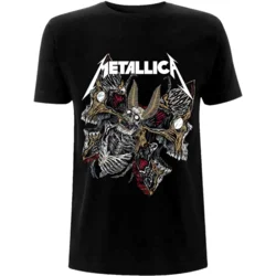 Metallica Majica Skull Moth Unisex Black M