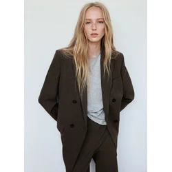 MANGO Blazer IRISE rjava / črna