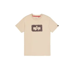 ALPHA INDUSTRIES Majica bež / temno rjava