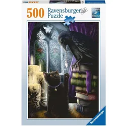 Ravensburger puzzle (slagalice) – 500pcs Crna mačka i gavran RA16987
