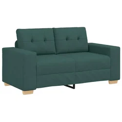 Vidaxl Dvosed temno zelen 160x77x82 cm blago