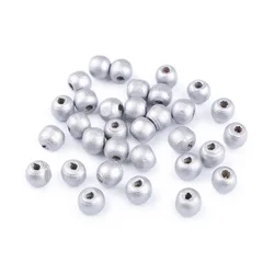 Kovinske lesene kroglice O10 mm - srebrne (20 g)