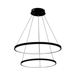 LED luster na sajli LED/37W/230V 3000K crna