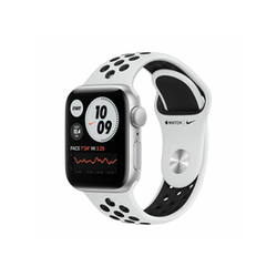 Apple Watch Nike SE (v2) + Cellular, 44mm, srebrna, bijela / crna s Nike sportskim remenom