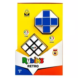 Rubikova kocka postavljena retro (zmija + 3x3x3)