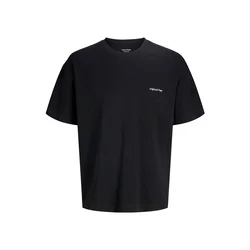 JACK & JONES Majica JORMONTAUK črna/bela