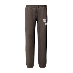 Multiply Apparel Hlače rjava/bela